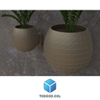 58.png Plant pot, small and large diagonal steps pattern - Plant pot, small and large diagonal steps pattern