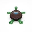 turtle_pic3.jpg Cute Detailed Sea Turtle Decoration Paperweight w/ Heart and Waves on Shell