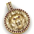 RENDAR-01.jpg Lion Head Pendant with Diamond and Black Onyx Accents