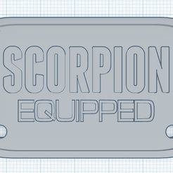 scorpionequipped1.jpg Fichier STL Badge équipé d'un scorpion・Plan pour imprimante 3D à télécharger, angeldfernandez