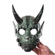Cyberpunk-Oni-Mask-japanese-cosplay-by-Blasters4Masters-7.jpg Cyberpunk Oni Mask japanese cosplay futuristic