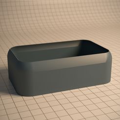 Dust_bin.jpg Бесплатный 3D файл Простой прямоугольный мусорный бак・3D-печатная модель для загрузки