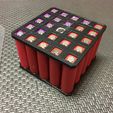 IMG_1566.JPG Free STL file 18650 Battery Holder (5x5/4x4/3x3/2x2/1x1)・Object to download and to 3D print