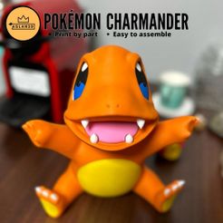 1.jpg STL-Datei Pokemon Charmander - Nach Farben・3D-Drucker-Vorlage zum herunterladen