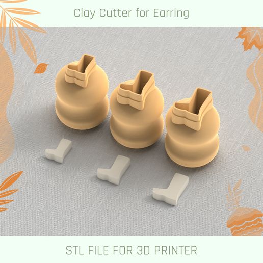 Boot Mini Cutter, Micro Clay Cutter, 3 Sizes 3D model