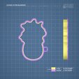 956_cutter.png SWEET BABY PINEAPPLE COOKIE CUTTER MOLD