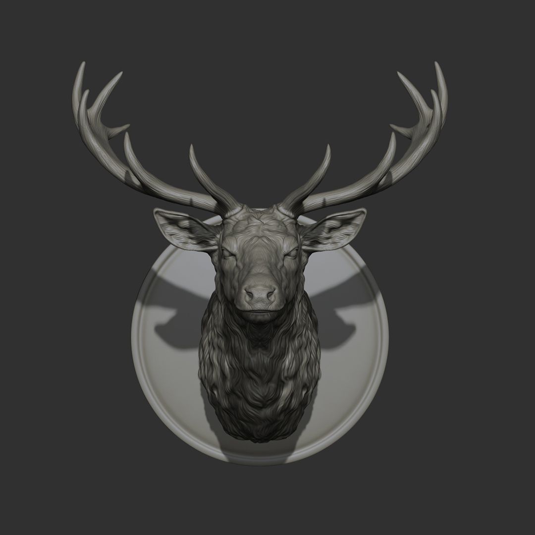31.jpg OBJ file Deer head・3D printing design to download, guninnik81