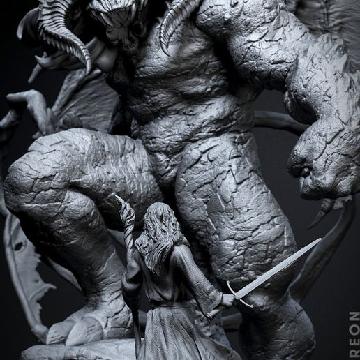 Balrog vs Gandalf 3D Print