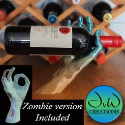Hand-Wine-Bottle-Stand-1.jpg Hand Wine Bottle Stand with Zombie Version (Right & Left)