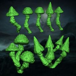 hribe.jpg 3D file Detailed wargaming mushrooms・3D print design to download