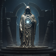 uiuiuui.png Вечный привратник - статуя мистика в капюшоне с концентрическим ядром