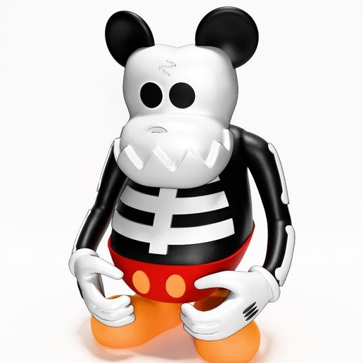 🐁 Skull-Kun Mickey Mouse Bounty Hunter BxH toy・ STL File for 3D