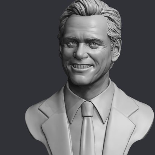 06.jpg OBJ-Datei Jim Carrey Büste Skulptur 3D-Druck Modell herunterladen • Modell für 3D-Drucker, selfix
