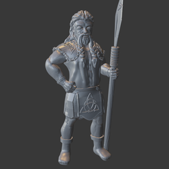 Celtic-Viking-Male.png Télécharger le fichier STL gratuit Homme nain viking celtique • Objet pour imprimante 3D, Grif3D