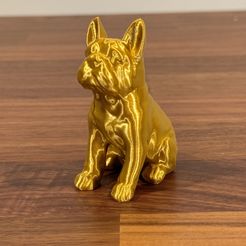IMG_9794.jpg French Bulldog Statue 3D Print Model - Detailed Canine Figurine STL File for 3D Printing