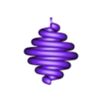 boule torsadée profil rond.STL Christmas ornament ( Round profile) - Boule de Noël (Profil rond)