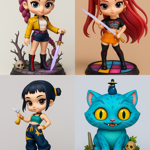 🐅 Mega Pack Qposket - Rumi, Mira, Zoey & Derpy Tiger - K-Pop