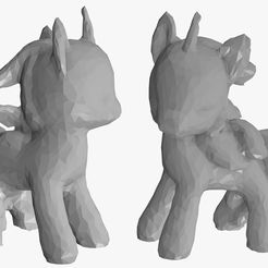 Pony-Low-Poly1.jpg Fichier 3D Pony Low Poly・Modèle à télécharger et à imprimer en 3D