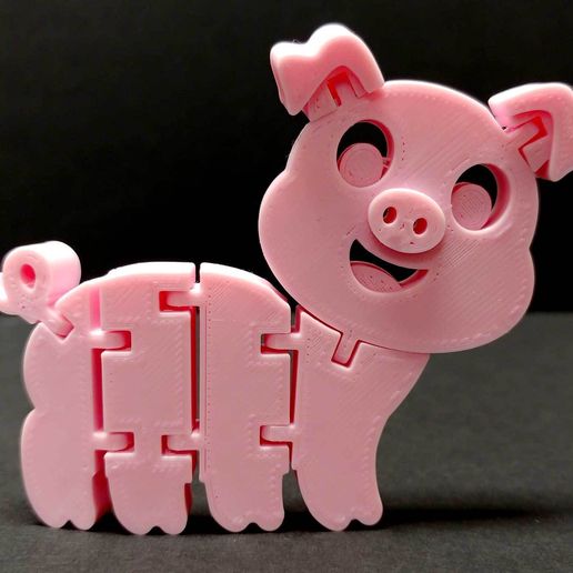 Flexi Articulated Pig 3D model