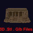 dibegyptian1274938_1v.png DiB Egyptian Temple Diorama Stl  Glb for 3D Printer