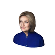 model-1.png Hillary Clinton-bust/head/face ready for 3d printing
