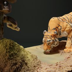 python_and_tiger_4.jpg Archivo 3D Pitón birmana y tigre de bengala・Objeto imprimible en 3D para descargar