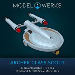 Archer-Class-Scout-1.jpg 3D file 1/350 Scale Archer Class Scout・3D printing idea to download