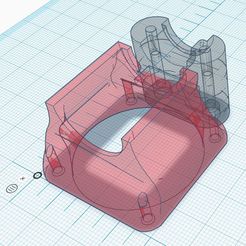TinkerCAD_Transparent.JPG Compact E3D V6 / TriangleLab Dragon HotEnd Mount with 40mm Fan Shroud