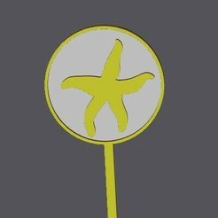 star.jpg STL-Datei MINI CUPCAKE MERMAID TOPPER - Stern・3D-Drucker-Vorlage zum herunterladen