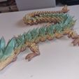 Kristalldrache, bewegliches Flexi-Wackeltier, Druck an Ort und Stelle, Fantasy