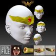 WONDER-WOMAN-DIANA-PRINCE-TIARA-CROWN-3D-PRINT-MODEL-JEEHYUNG-LEE-10.jpg Wonder Woman JEEHYUNG LEE Tiara Crown Inspired