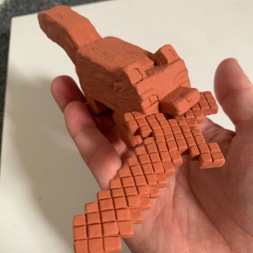 Minecraft Fox + Sword 3D model