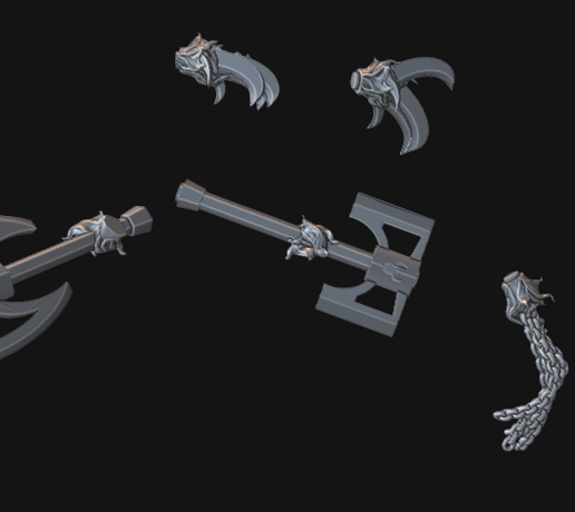 fireborn_weapons.png Evil Dwarf Fire Elemental Demons 28mm