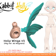 2.png [KABBIT ADDON] Holly Fairy Wings and Chest for Kabbit BJD - (For FDM and SLA Printing)