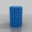 Knit_Cylinder_Medium.png Knitted 3D printed containers set | Print in Place