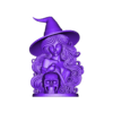 WITCH - 0087.....2.....stl 087 Witch with Raven and Skull  3D-Printed Statue, werewolf, character, D&D, skull, monster, troll, snake, cat, minimalist, miniature, figurine, collectible, fantasy, gorgon, decorative, Halloween, serpent, STL