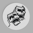 tinker.png Mask Skull Theater Logo Coaster