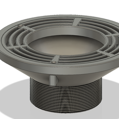 floor_drain_grate_200x100 v13-00.png STL file Floor Drain Grate Round 200x100 with 110 hole for balcony・3D printer model to download, Dzusto