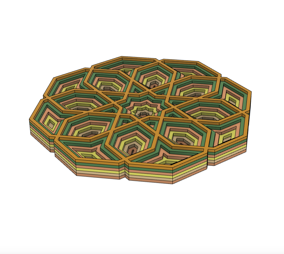 Download STL file MULTI-COLOR MANDALA • 3D printing object ・ Cults