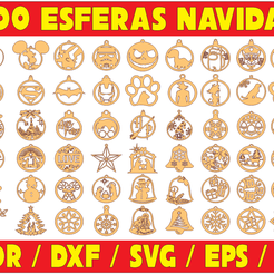 2023-12-16-9.png Pack Vector Laser Cutting - 900 Christmas Ornaments Pendants