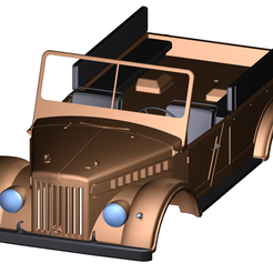 01.png Fichier STL Carrosserie GAZ 69 sur châssis Traxxas TRX-4・Design imprimable en 3D à télécharger, Gekon3D