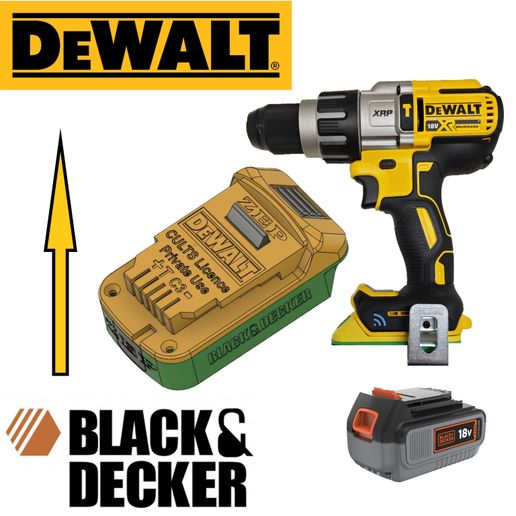 BLACK AND DECKER on DEWALT BATTERY ADAPTER