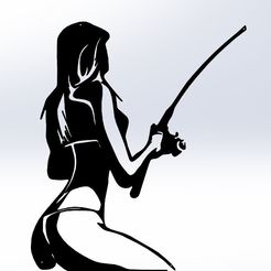 Fishing-sexy-women.jpg LINE ART SEXY WOMAN FISHING