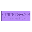 spiderman9.STL Örümcek Adam (Evden Uzakta) Logo Plakası