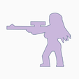 Long Hair Femme Sniper Rifle.png STL file Long Hair Femme Sniper Rifle Meeple・Design to download and 3D print