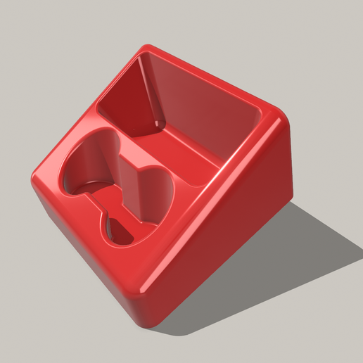 UNIVERSAL CUPHOLDER WITH STORAGE LIFE SIZE STL STEP FILE 3D model