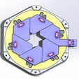 iris mechanism-hexagon with hole 7.jpg Sliding Iris mechanical-hexagon with center hole