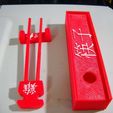 DSCN0535.JPG chopsticks set 2016 year of the goat and 2017 year of the rooster