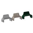 Benchs-06.JPG Miniature concrete park benches prop 3D print model