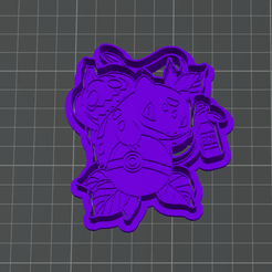 fddfg.png STL file Halloween Bulbasaur Pokemon Cookie Cutter・Template to download and 3D print